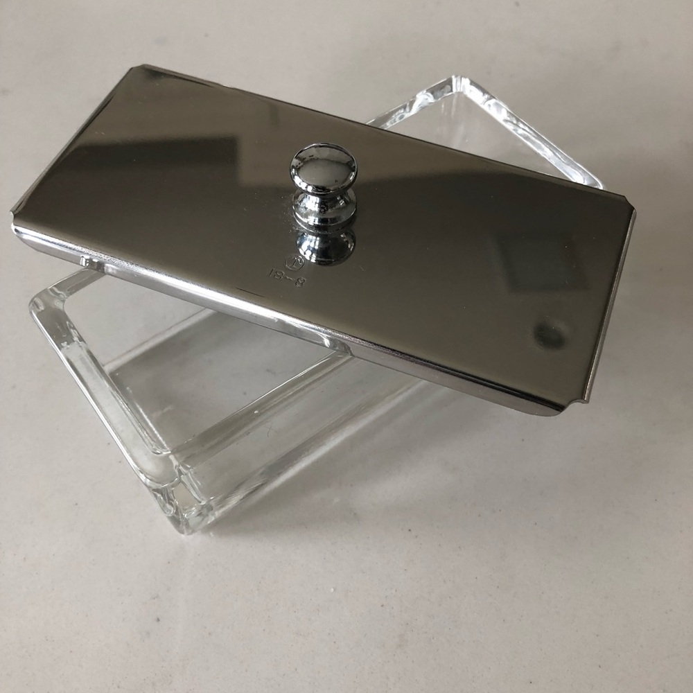 Stainless and Glass rectangular serving table piece